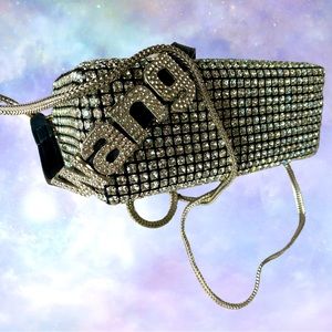 Alexander Wang Swarovski Crystal Clutch with Strap
